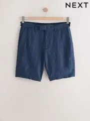 Navy 100% Linen Chinos (AL5269) | $66