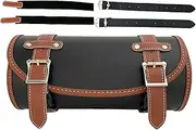 Motorcycle Tool Bag,Motorcycle Fork Handlebar Storage Bag | Waterproof Leather Pouch with Adjustable Straps, Electric Scooter Accessories for Front Fork Tail Rack