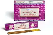 3 X MYSTIC YOGA Satya Nag Champa Incense Sticks Packs 15g with Souvenir Badge By Sterling Effectz