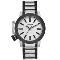 在飛比找PChome24h購物優惠-LICORNE MK-2危險特工時尚設計錶款(黑銀)
