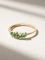 [Suzanne Kalan] Suzanne Kalan - Frenzy 18-karat Gold, Emerald And Diamond Ring - 7 1/2 7 1/2 Gold
