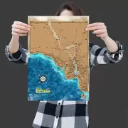 A3 Scratch Map of South Australia - Travel Edition