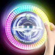 GBKDQQ Flying Ring with 12 Colour Modes, Waterproof LED Frisbee, 25 cm Flying Disc, Luminous Frisbee Disc for Lawn, Camping Games, Birthday, Gift Idea for Teenagers/Adults