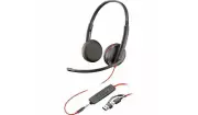 Poly 8X229A6 Blackwire 3225 Stereo USB-C/A 3.5mm Headset Inline Control TAA