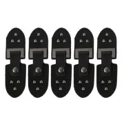 5 Pairs Black Metal Buckle Leather Clasp FastenersClosure Clip Holder Cloak B...