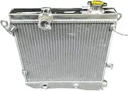 Aluminum Radiator Compatible For 1975-1985 Autobianchi Lancia A112 3/4/5/6/7 Series 900/1000/1050cc Junior/Elite/Abarth/Giovani I4
