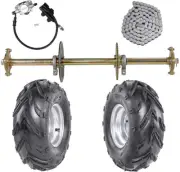 810mm Rear Axle Kit Shaft + Brake Assembly+ 7" Wheels Sprocket ATV Quad Go Kart