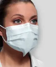 Crosstex GCFCXUSF Ultra Earloop Face Masks Secure Fit ASTM Level 3, Blue 50/pk