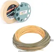 Maxcatch Fly Line Weight Forward WF2/3/4/5/6/7/8/9/10F 80-100F with 2 Welded Loop Special Design for Fly Fishing (Single Handed Spey(Peach/Camo), WF6F-90ft)
