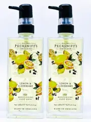 2 Pecksniff's England LEMON ELDERBERRY Moisturizing Hand Wash Soap 16.9 oz