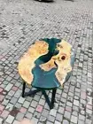 Oval Green Epoxy Resin coffee Table top, epoxy wooden Center Table top Decor