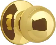 783191 Ball Dummy Door Knob Polished Brass