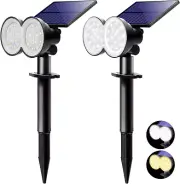 - Solar Spot Lights Outdoor, Waterproof LED Solar Landscape Spotlights, Wall & G