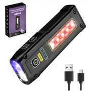 Flashlight UV Light 395nm, Blacklight EDC Flashlights Mini LED high Lumen USB...