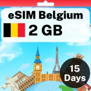 eSIM Belgium - 2 GB - 15 Days - Travel eSIM | QR code activation