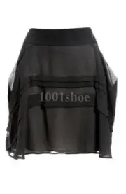 new RRP$90 PORTMANS GREY SILK PINTUCK SKIRT 16