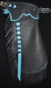 Custom Made Leather Kid's Chinks/Turquoise Kid's Chaps/Quick Ship Made in USA