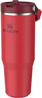 Stanley IceFlow 2.0 Flip Straw Tumbler with Handle 30 oz | Twist On Lid and Flip Up Straw | Leakproof Water Bottle | Insulated Stainless Steel | BPA-Free | Chili Red