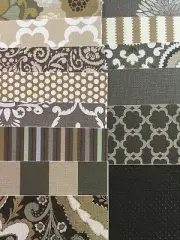 KUMARI TEXTURES Cardstock Lot(15pc) Approx.6"x6"Floral•Damasks•Poka-Dot •Shapes•