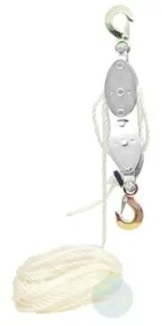 2 Ton Poly Rope Hoist Pulley Wheel Block and Tackle Puller Lift Tools Hanger