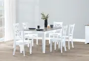 MARSEILLE 7 Piece Dining Suite with Clouds Dining Chairs