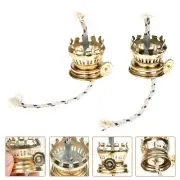 2 Sets Kerosene Lamp Regulator Versatile Wick for Oil Lamps