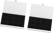 Ziodpwp 2Pcs 9-Slot Memory Card Storage Box Memory Card Holder Case Aluminum Alloy Shell for 8 TF Cards and 1 SD Cards