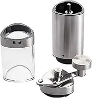 Coffee Bean Grinder Manual, Portable Hand Coffee Mill 7.68x1.89x1.89 inches, Compact Adjustable Burr Tool, Stainless Steel Body, Easy Clean Design, for Home, Travel, Camping