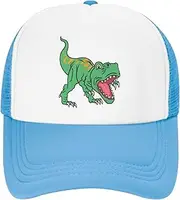 [Yipaidel] Girls' T Rex Dinosaur Mesh Trucker Hat, Adjustable Snapback Baseball Cap for Boys Girls