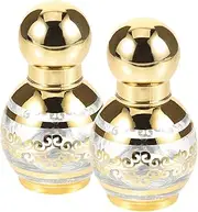 AUTSUPPL 2pcs Refillable Glass Roller Bottles for Essential Oils and Perfume Portable Travel Containers with Stylish Design for Go Use