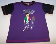 Fremantle Dockers AFL AF1366Y Boys Purple Mascot Printed T Shirt Size 6 New