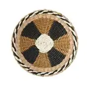 Boho Hand Woven Basket Wall Hanging Home Decorative Rustic Basket Decor Pendants for Kitchen Farmhouse Table Living Room