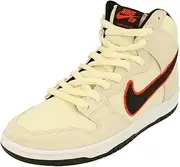 [Nike] Sb Dunk High Pro PRM Men's Trainers Do9394 Trainers Shoes, Coconut Milk Black Team Orange 100, 10 US