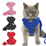 S/L Cat Harness and Leash Set Breathable Mesh Small Pet Puppy Vest for Walking