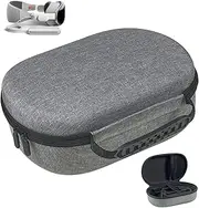 [LANSKLBD] Pattern EVA Hard Carrying Case for Apple Vision Pro with Customized Storage Space,Waterproof and Lightweight Portable Black Travel Bag with Mesh Pocket for Accessories