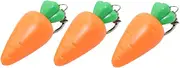 ifundom 3pcs Led Light Keychain Wallet Keychain Carrot Mini Flashlights Keychains Carrot Keyring Led Lamp Orange Plastic