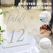 15Pcs Frosted Arch Table Numbers Clear Frosted Arch Acrylic Table Signs qiiNw