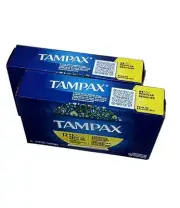 2 Tampax Tampon Regular Absorbency 10 Ct Each Cardboard Applicator Unscented