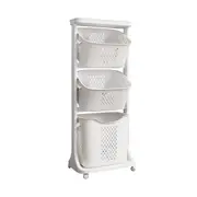 Lauft Laundry Basket Bathroom Multi-Layer Clothes Storage Hamper
