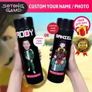 Squid Game Thermos Bottle Personalised Gift Custom Name Photo Thermos Flask Led
