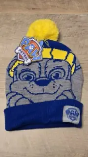 Paw Patrol Nickelodeon Unisex Kids Beanie Hat Toboggan One Sz Blue Gray Yellow