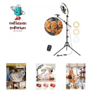 Selfie Ring Light with Stand and Phone Holder with Tripod Stand & Cell Phone ...