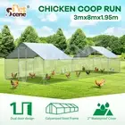 Chicken Coop Run Walk In Chook Pen Cage Shelter Pet Dog Enclosure Rabbit Hutch