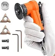 2-in-1 Mini Air Chamfer Tool for Chamfering and Round Cornor on Metal, Arc Corner 45 Degree Pneumatic Beveling Trimming Deburring Machine
