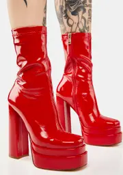 [SIMMI] Red Martha Platform Boots