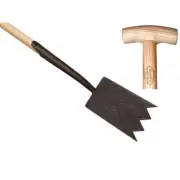 DeWit Shovel 44" 1-Piece T-Handle Design Forged Shark Tooth Spade Steel Head