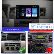 9" Android 11 Stereo Radio Navigation GPS WIFI 1+16G For Toyota Corolla 2003-08