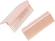 Ysyqkn Hair Straightening Comb, Straightening Comb Attachment, Flat Iron Tool, Detangling V Type Hair Comb for Hairdressing Girls, Pink