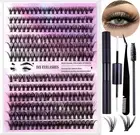 Jutqut DIY Lash Extension Kit 240Pcs 30D+40D Lash Clusters Eyelash Extension ...