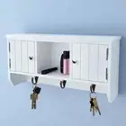 Wall Cabinet for Keys and Jewellery with Doors and Hooks Storage Shelf vidaXL